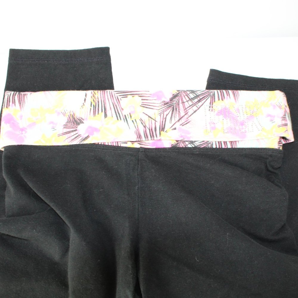 Pink Yoga by Victoria Secret Tropical Beachy Print Fold over Waistband. - Picture 5 of 6